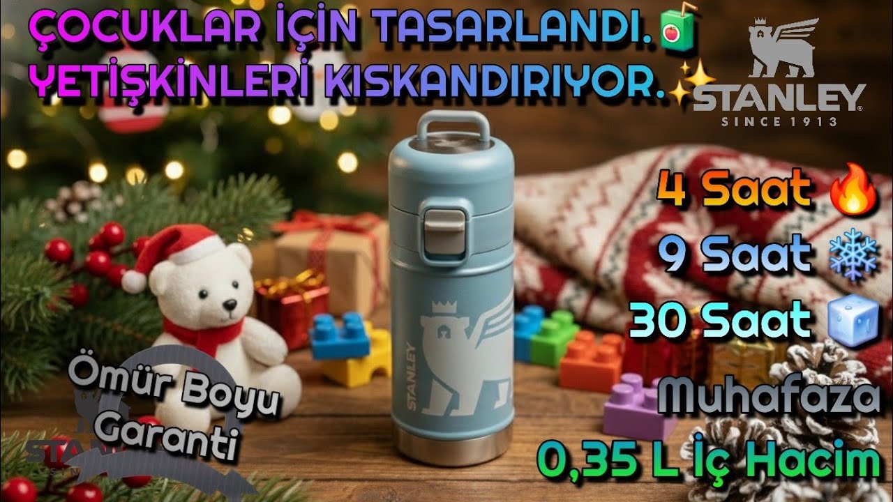 Stanley The Wild Imagination Flowsteady Bear Cub Bottle Paslanmaz Çelik Çocuk Termos 0,35 L İnceleme