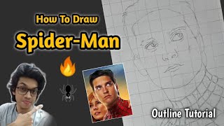 How To Draw Spiderman Step By Step Outline Tutorial | Spiderman Drawing | Its Art Adda 🔥👌😊 screenshot 5