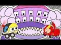 もしももっしーも♪もしもおうちがおばけになったら?はたらくくるま(パトカー、消防車、救急車)で街の平和を守ろう!アニメつーちゃんとボビーくん♪