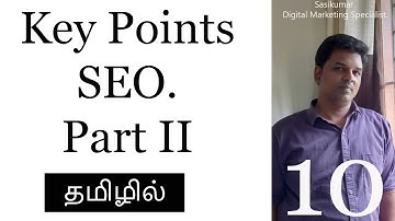 SEO Course: 10 Important SEO Points.(Tamil) Search Analyst Sasikumar (Part 2) #SasikumarTalks