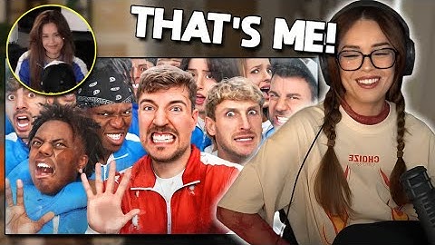 Valkyrae REACTS to Mr Beast 50 YouTubers Fight For $1,000,000
