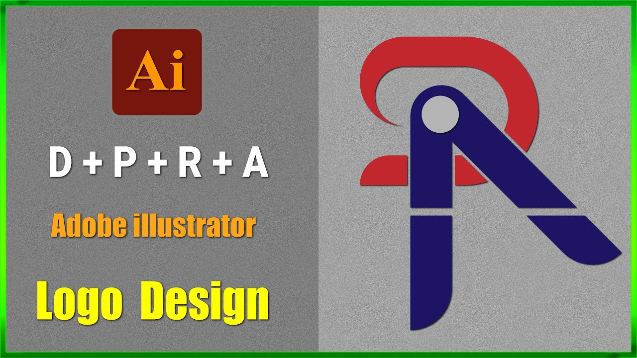How to Design D+P+R+A Monogram Logo in Adobe Illustrator | Logo Design ...