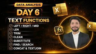 Master Excel Text Functions 🔥 | Clean & Transform Data Easily | Day 6