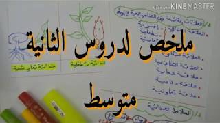 ملخص للدروس الاولى للعلوم الطبيعية السنة الثانية متوسط