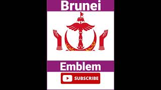 Brunei Flag, Brunei Emblem, Brunei Map, نڬارا بروني دارالسلام #shorts #brunei #emblem #flag #map
