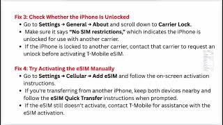 How to Fix iPhone 18 Pro/ Pro Max eSIM Not Activating on T-Mobile - Troubleshooting Steps That Work
