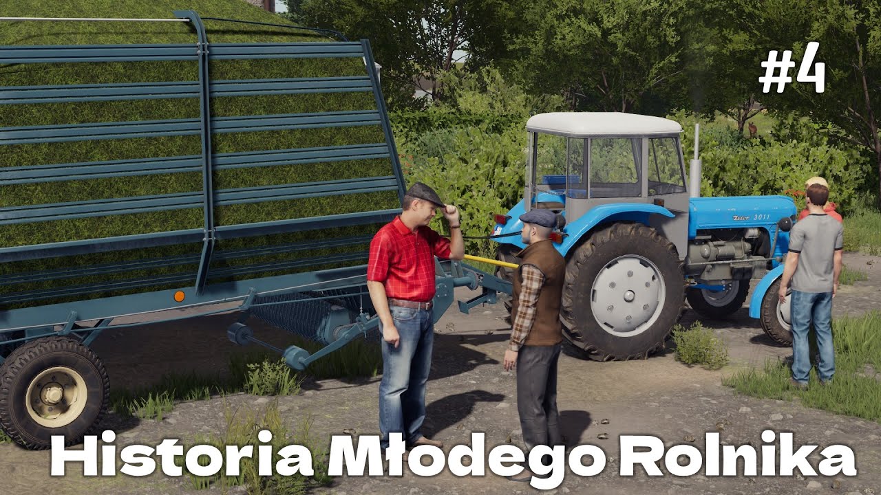 Historia Młodego Rolnika #4 Małe sianokosy & Wiesiek Pomaga zbierać trawę & Rozmowa Z Zosią