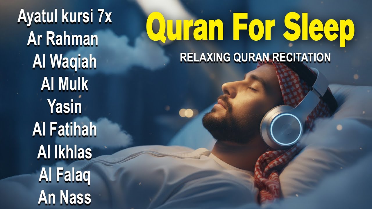 Peaceful Quran for Deep Sleep | Al-Fatiha,Ayatul Kursi,Surah Ar-Rahman, Al-Mulk, Yasin
