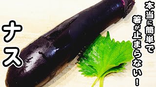 【ナスと大葉レシピ】レンジでチンして和えるだけ！ナスと大葉のナムルの作り方！箸が止まらない絶品おかず\/なすレシピ\/大葉レシピ\/ナムルレシピ\/簡単おかず\/作り置きおかず