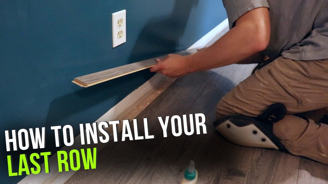 How to install the last row of laminate flooring - YouTube