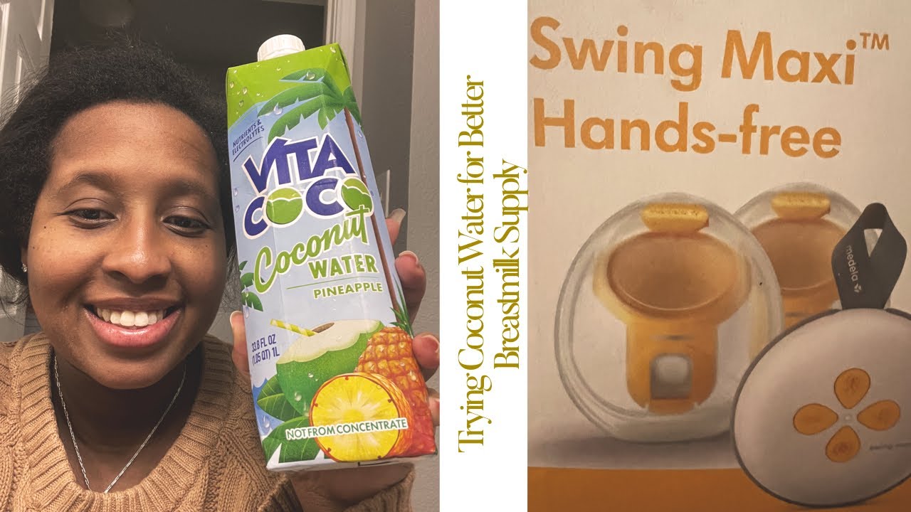 Trying Vita Coco Coconut Water in Pineapple to increase my breast milk supply 