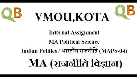 VMOU MA POLITICAL SCIENCE SOLVED ASSIGNMENT MAPS-04