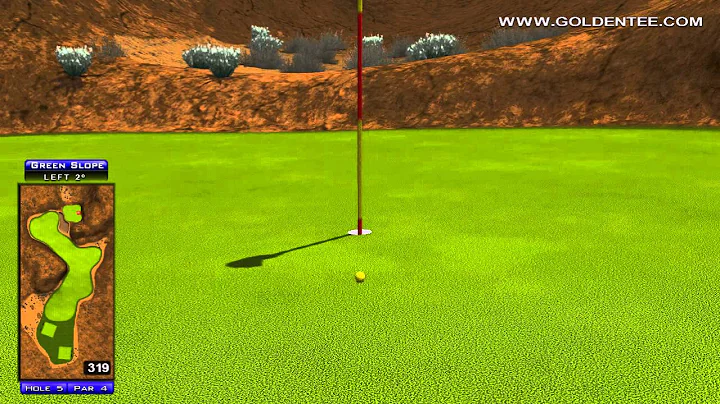 Golden Tee Great Shot on Rocky Hollow!