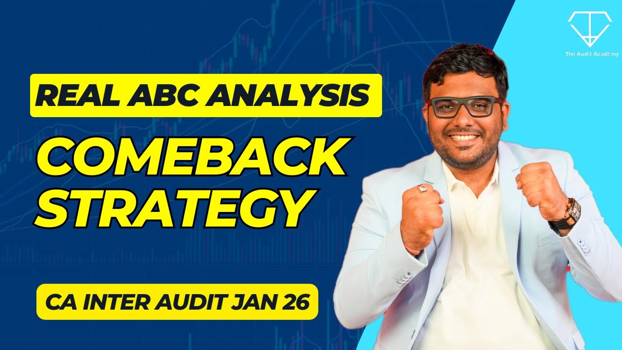 Real ABC Analysis | Comeback strategy for CA Inter Audit Jan 26 | Full schedule with Test Series.