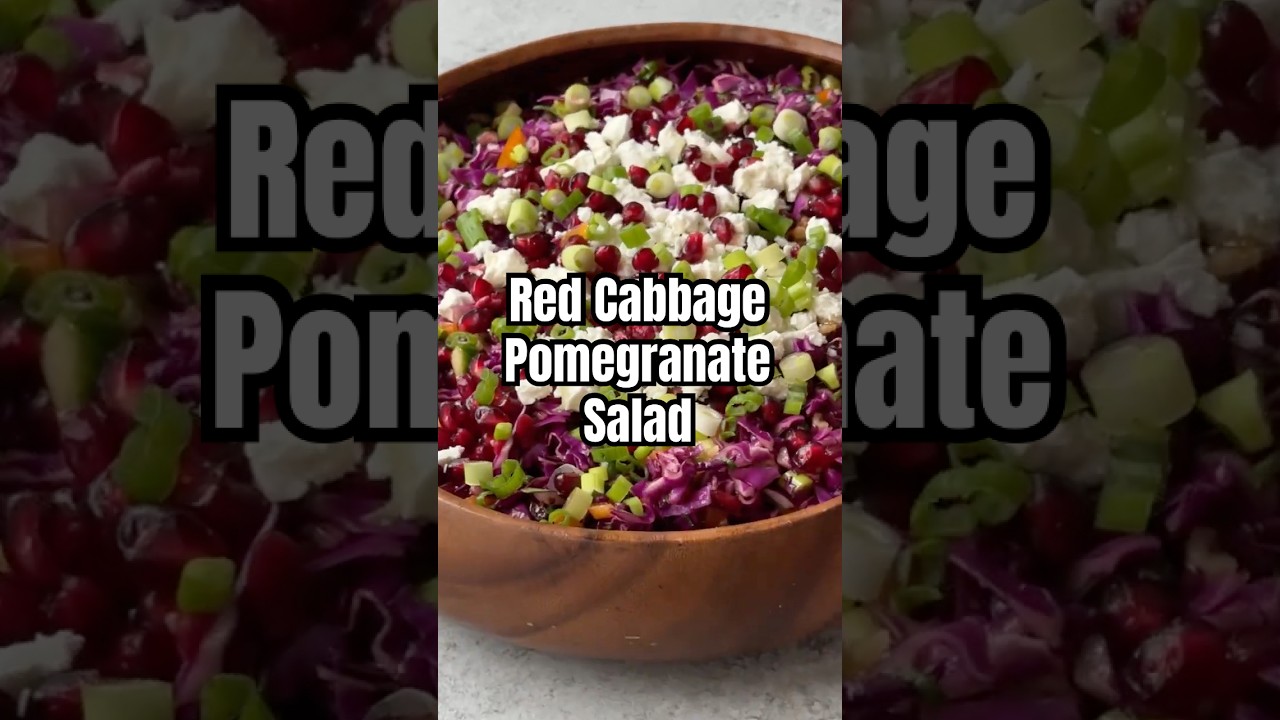 Red Cabbage Pomegranate Salad