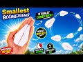 World's smallest paper boomerang plane, how to make boomerang, returnable paper plane making