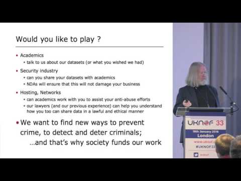 UKNOF33 - Cambridge Cloud Cybercrime Centre