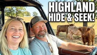 Exploring our Land as we Play Highland Hide and Seek! #homestead #tour #ranchlife