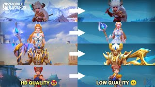 ALL HEROES MOBILE LEGENDS IN LOW QUALITY MODEL 😐🤣 | MOBILE LEGENDS HEROES IN GAME MODEL | MLBB