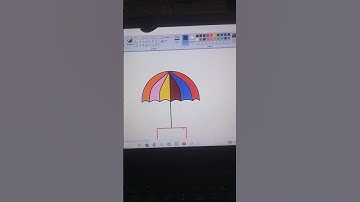 How to draw umbrella on computer 🖥️#drawing #paint #computer#viralvideo
