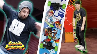 Noobs Learn To Skate With Subway Surfers Skateboard Subsurf Us Sakar X Sybo