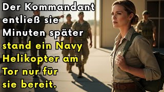 Der Kommandant entließ sie – Minuten später stand ein Navy-Helikopter am Tor nur für sie bereit.