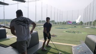 Messing around at Top Golf