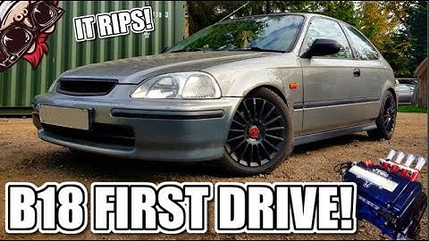 🐒  HONDA CIVIC BUILD Ep9 - B18 SWAP FIRST DRIVE! IT RIPS!