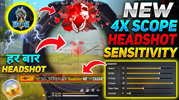 New 4x Scope HeadShot Sensitivity For All Devices | Best DragShot Sensitivity | Garena Free Fire