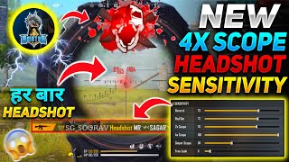 New 4X Scope Headshot Sensitivity For All Devices Best Dragshot Sensitivity Garena Free Fire
