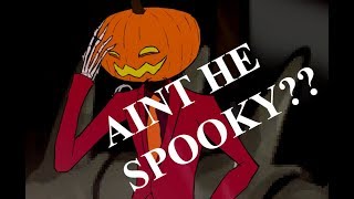 FABULOUS PUMPKIN WEARING SKELETON LOOP (w/t animation process)
