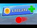 Buying 1,000,000 coins in Roblox Blade Ball..