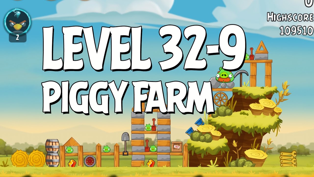 Angry Birds Piggy Farm Level 32-9 Walkthrough 3 Star