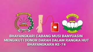 Bhayangkari MUBA mengikuti donor darah dalam rangka HUT Bhayangkara ke 74