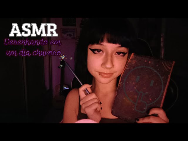 ASMR ✰ Desenhe comigo em um dia CHUVOSO 🌧️✏️