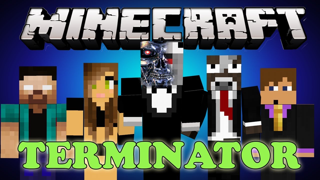 BRAND NEW Minecraft TERMINATOR MiniGame ft. Friends w/ Facecam - YouTube
