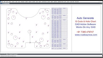 Auto Generate G Code And Hole Chart