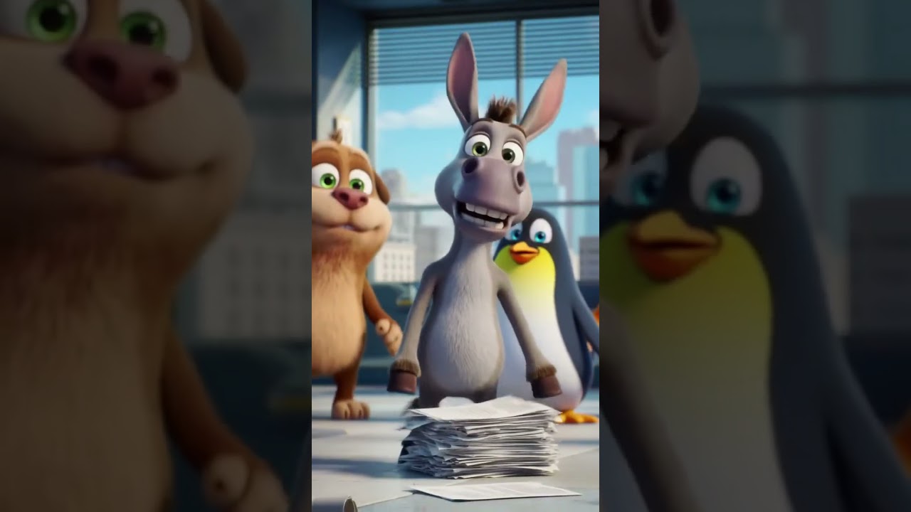 🐴 Funny Donkey Fails at Office Work | Cartoon Comedy with Animals 😂 