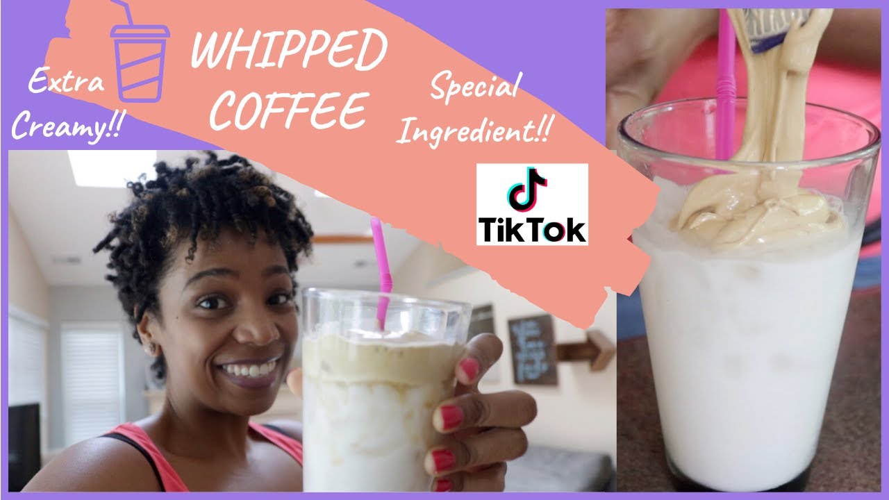 MAKING WHIPPED COFFEE AT HOME TIK TOK WHIPPED COFFEE DIY DALGONA