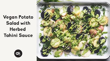 Vegan Potato Salad with Herbed Tahini Sauce