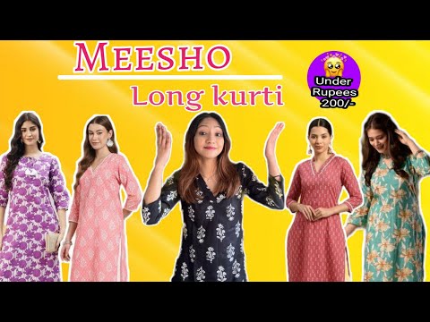 Meesho long kurti Haul ✨ | Meesho kurta Haul | Meesho kurti haul | Meesho Haul | under ₹ 300😍❤️