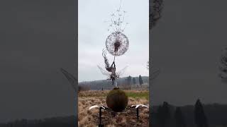 Fairy Sculpture Called Dancing With Dandelions Nouveau By -Wire