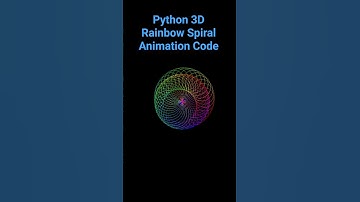 Python 3D Rainbow Spiral Animation Code 🌈 #Shorts