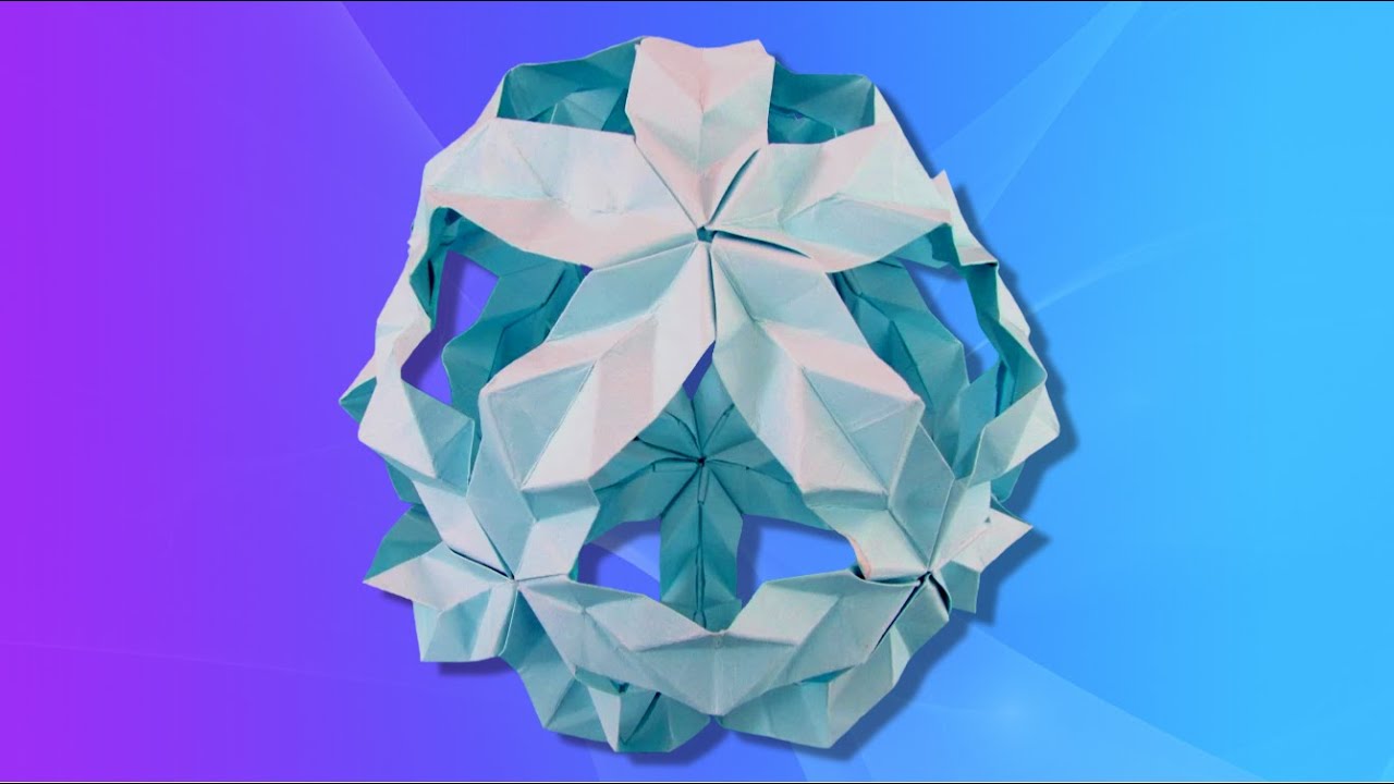 Origami modulaire-Kusudama 🔮 : Hokkaido (Kankichi)