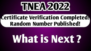 TNEA|2022|What is next?|After Random Number Released|Vincent Maths|