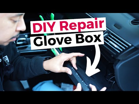 Repairing glove box door on Mercedes Benz E63 AMG W212! DIY repair to warped leather glove box door.