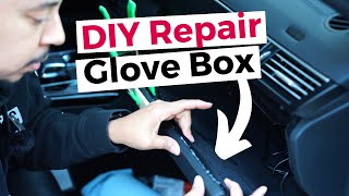 Repairing glove box door on Mercedes Benz E63 AMG W212! DIY repair to warped leather glove box door.