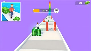 Money Stack Run - Gameplay Walkthrough - Levels 17-18 - Android,ios (Part 1) screenshot 2