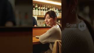 商店の灯り、少し控えめに並んでいる #sora2