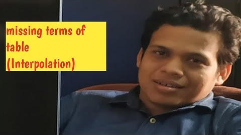 Missing terms of table (Interpolation)